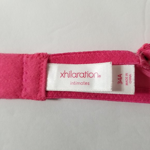 Xhilaration bra 34A Push-Up metallic floral lace sheer wings j hook convertible - Picture 14 of 14